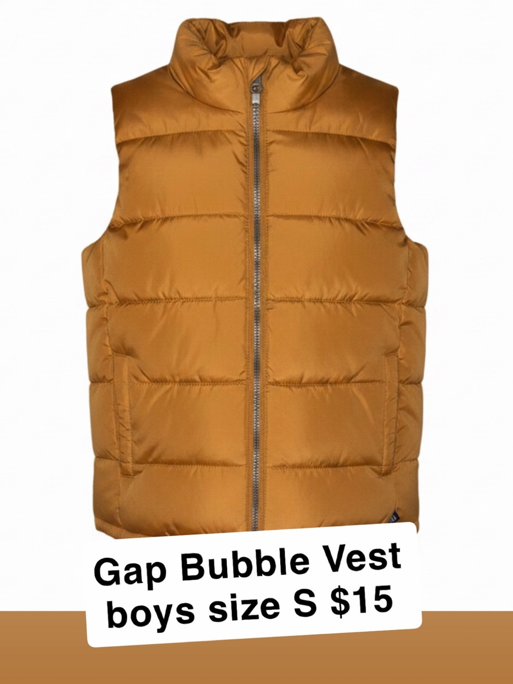GAP Mustard Yellow Puffer Vest